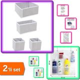 Hereveoyuncak 4 Adet Çekmece Düzenleme Kutu Organizer + 8 Cepli Askılı File Mutfak Banyo Organizer - 2li Set F0K8C