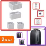 Hereveoyuncak 4lü Çekmece Organizer + Takım Elbise Kılıfı 2li Set – Düzenli Dolap - Korunan Elbiseler! XH7KQZ