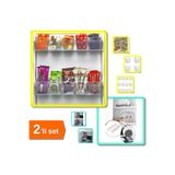 Hereveoyuncak 6 Adet Buzdolabı Içi Mini Düzenleyici Kutu + Tencere Kapağı Organizeri 6 Bölmeli - 2li Set T9N5R2