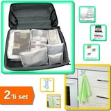 Hereveoyuncak 6 Parça Anne Bebek Çantası Düzenleyici Organizer + Pratik Dolap Kapağı Havlu Askısı - 2li Set H9R7Z3