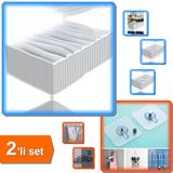 Hereveoyuncak 8 Bölmeli Xl Pratik Çekmece Düzenleyici + 3 Adet Yapışkanlı Mutfak Banyo Askı - 2li Set M5S3B9