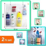 Hereveoyuncak 8 Cepli Bebek Beşik Düzenleyici + Beyaz Bölmeli Düzenleyici Sepet Caddy Plastik 2 Parça Set