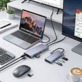 Hereveoyuncak 8in1 Type-C Çoklayıcı Hub HDMI 4K USB 3.0 Sd Tf Kart RJ45 Ethernnet Dönüştürücü Adaptör