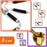 Hereveoyuncak Ahşap Bambu Havan + Çelik Sarımsak Ezici 2 Parça Set - Kolay Ezme Çözümü QW34RT