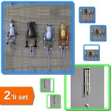 Hereveoyuncak Ahşap Hayvan Figürlü Rüzgar Çanı Model 2 + Boncuklu Metal Rüzgar Çanı Model 1 - 2Li Set V4U2T9