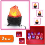 Hereveoyuncak Alevli LED Lamba + Dekoratif Mini Boy Sevgililer Kar Küresi 1 Adet- 2li Set H5G4Y0