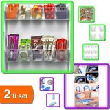 Hereveoyuncak Banyo Mutfak Için Bükülebilir Temizlik Fırçası + 6 Adet Buzdolabı Organizer Set ZP8L2R