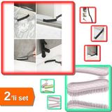 Hereveoyuncak Banyo Mutfak Pencere Oluk Detay Ince Kıl Temizlik Fırçası + Temizlik ve Halı Fırçası - 2li Set W0Y8A