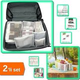 Hereveoyuncak Beyaz Buzdolabı Düzenleyici Sepet + 6 Parça Anne Bebek Hastane Çantası Düzenleyici - 2li Set Z5R7R8