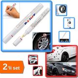 Hereveoyuncak Beyaz Lastik Yazı Kalemi + Mermi - Yara Şekilli 3D Oto Sticker - Araç Kişiselleştirme 2li Set SD47MN