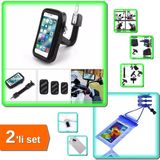Hereveoyuncak Bisiklet Motosiklet Su Geçirmez Telefon Tutucu + Su Geçirmez Telefon Kılıfı - 2li Set C1B0X3