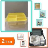Hereveoyuncak Bölmeli Oyuncak Saklama Kutusu + 6 Parça Çanta Düzenleyici Set - 2li Set N9G5F2