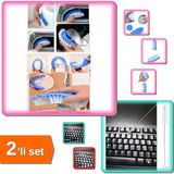 Hereveoyuncak Bükülebilir Esnek Kenar Köşe Lavabo Temizleme Fırçası + 2'li Set Temizlik Fırçası Aksesuarı T8F3G1