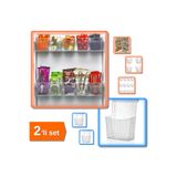 Hereveoyuncak Buzdolabı Içi Mini 12 Adet Düzenleyici Kutu + Dolap Kapağına Asılabilen Şeffaf Organizer - 2li Set