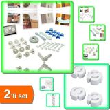 Hereveoyuncak Çocuk Güvenlik Seti 30 Parça + 4 Adet Priz Koruma Kapağı - 2li Set W6E8K1