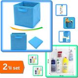 Hereveoyuncak Çok Amaçlı Dolap Içi Düzenleyici Kutu + 8 Cepli Askılı Mutfak Banyo Düzenleyici - 2li Set XYZ789