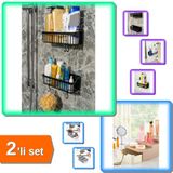 Hereveoyuncak Compact Çekmeceli Standlı Makyaj Düzenleyici + 2 Adet Plastik Yapışkanlı Askılı Raf - 2li Set W7Q2B5