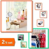 Hereveoyuncak Compact Çekmeceli Standlı Makyaj Düzenleyici Organizer + Pantolon Askısı 5 Katlı - 2li Set K9F8H5