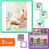 Hereveoyuncak Compact Çekmeceli ve Standlı Makyaj Organizeri + 6 Adet Buzdolabı Içi Mini Düzenleyici Kutu -2li Set