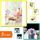 Hereveoyuncak Compact Çekmeceli ve Standlı Makyaj Organizeri + Kulak Çubuğu Organizeri - 2li Set Q5P4G0