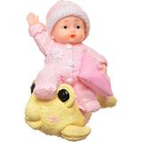 Hereveoyuncak Decotown Hediyelik Sevimli Pembe Bebek Biblo Polyester Süüs Eşyası