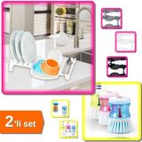 Hereveoyuncak Deterjan Hazneli Bulaşık Fırçası + Multi Bulaşıklık - 2li Set ABC456