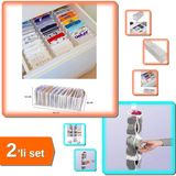 Hereveoyuncak Dolap Içi Asılabilir Çorap Filesi + 11 Gözlü Çekmece Organizer - 2li Set S7T5H1
