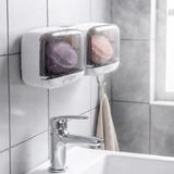 Hereveoyuncak Duvara Monte Ikili Kapaklı Plastik Katı Sabunluk Organizer – Banyo & Mutfak Için Yapışkanlı Saabun Kutusu ve Düzenleyici