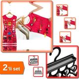 Hereveoyuncak Elbise Şeklinde Takı Organizeri - Pembe + Kravat ve Şal Askısı - Takı Düzenleyici - 2li Set 7TP6G3
