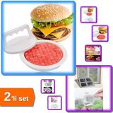 Hereveoyuncak Hamburger Pres ve Köfte Kalıbı + 10 Adet Yapışkanlı Kesilebilir Yırtık Sineklik Tamir Bandı -2li Set
