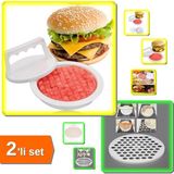 Hereveoyuncak Hamburger Yapma Aparatı - Pres ve Köfte Kalıbı + 61 Bölmeli Mantı Kalıbı - 2li Set R1X3Q9