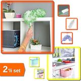 Hereveoyuncak Hızlı Temizlik Plumero Mikrofiber + Dolap Kapağı Tezgah Çöp Kutusu 2li Set M8N4P2