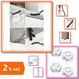 Hereveoyuncak Ince Kıl Temizlik Fırçası Banyo Mutfak Detay Temizleme Fırçası + Priz Kapağı 4 Adet - 2li Set E3R2G8