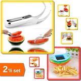 Hereveoyuncak Karpuz Kavun Dilimleme Bıçağı + Patates Dilimleyici Pratik - Mutfak Gereçleri - 2li Set Y0E7M8