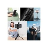 Hereveoyuncak Kendiliğinden LED Işıklı Kumandalı Uzayabilen Selfie Çubuğu,masa Üsttü Tripod