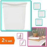 Hereveoyuncak Kilit Kapaklı Kuru Mama Saklama Kutusu Kabı 6 Lt + Toz Alıcı Microfiber Peluşlu - 2li Set R4Q3A1