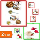 Hereveoyuncak Kurabiye Ruleti - Çiçek Kalp Üçgen+ 2 Adet Sevimli Pilav ve Helva Servis Kalıbı - 2li Set U8G5N0