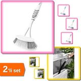 Hereveoyuncak Küvet ve Lavabo Temizleme Fırçası + Kalorifer Peteği Temizleme Fırçası - 2li Set T4B5G0
