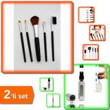 Hereveoyuncak Makyaj Fırça Seti 5 Parça + Parfüm Şişesinden Dolabilir Cep Parfüm Şişesi - 2li Set X3L9E7