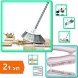 Hereveoyuncak Maxi Oto Yıkama Fırçası Saplı 120 cm + Temizlik ve Halı Temizlik Fırçası - 2li Set P1G8P8
