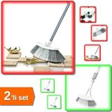 Hereveoyuncak Maxi Oto Yıkama Fırçası - Saplı Temizlik Fırçası + Lavabo ve Küvet Temizleme Fırçası - 2li Set K9P0A