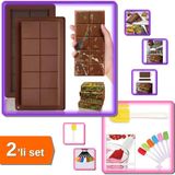 Hereveoyuncak Meşhur Dubai Çikolatası Silikon Kalıbı + Renkli Silikon Spatula Büyük - 2li Set P3T1D8