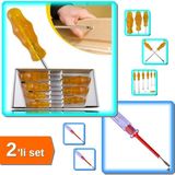 Hereveoyuncak Mıknatıs Uçlu Tornavida Seti (7li) + Pratik Kontrol Kalemi - 2li Set Pratık