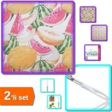 Hereveoyuncak Mikrofiber Bulaşık Altlığı + Paslanmaz Sebze Oyucu Elma ve Kabak Oyacağı - 2li Set Y9T4J2