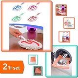 Hereveoyuncak Mikrofiber Duster Toz Alıcı + Turuncu Fermuarlı Ayakkabı Yıkama Filesi - 2li Set XYZ123