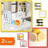 Hereveoyuncak Multi Bulaşıklık Tabaklık Kurutmalık + 50 Adet Limon Bonesi - Bitki Çayı Bonesi - 2li Set K3R9T5
