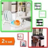 Hereveoyuncak Multi Bulaşıklık Tabaklık Kurutmalık + 6 Adet Havluppan Askısı - 2li Set N8C4X2