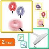 Hereveoyuncak Örümcek Ağı Temizleme Fırçası - Sapsız + 33 cm Çekçek Cam Silme Aparatı Büyük Boy - 2li Set A2A8V6