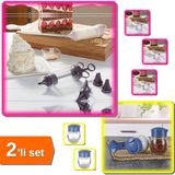 Hereveoyuncak Pasta Kek Süsleme Krema Pompası ve Başlıklar + Perla Tuzluk Biberlik 2 Adet - 2li Set B7V4H6