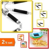 Hereveoyuncak Patates Dilimleyici + Lüx Çelik Sarımsak Ezici - 2li Set DEF456